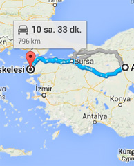 Bozcaada Ankara Ulaşım